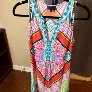 Hale Bob sleeveless spandex/polyester tunic dress